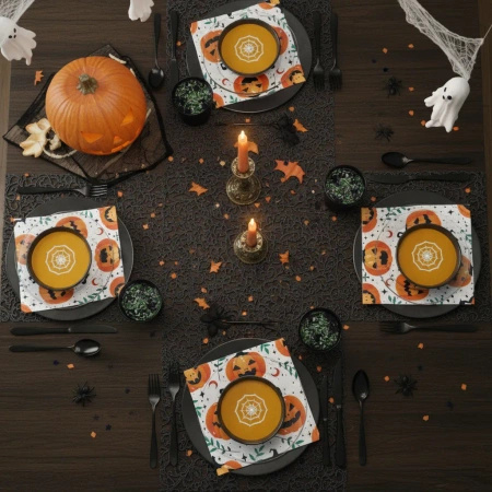 Serwetki 3-warstwowe "Mystic Pumpkin / Halloween", 1/4, 33 x 33 cm 20 szt.