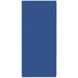 Softpoint napkin pockets for cutlery, embossed, navy blue, 38 x 32 cm, 50 pcs