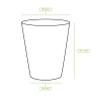 Paper cup black dispersion 350 ml, diameter 90 mm 50 pcs.