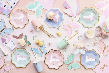 Paper Plates "Unicorn", diameter 18 cm, 6 pcs