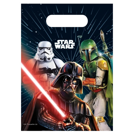 Torebki foliowe "Star Wars" 17 x 23 cm 6 szt.