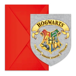 Invitations with envelopes Harry Potter, 6 pcs.