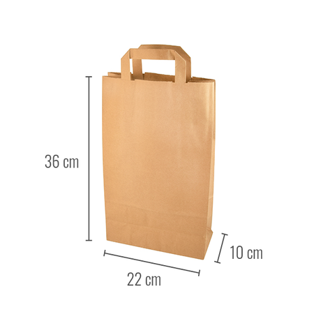 Paper bag with handle 22 x 10 x 36 cm 50 pcs.