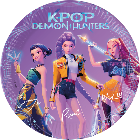 Paper plates "K-POP", 23 cm, 8 pcs