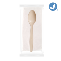 Avocado seed spoon + napkin set, 50 sets