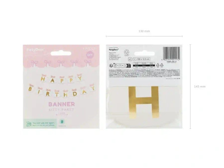 Paper Banner "Happy Birthday – Kittens", 2.8 m, 1 pc