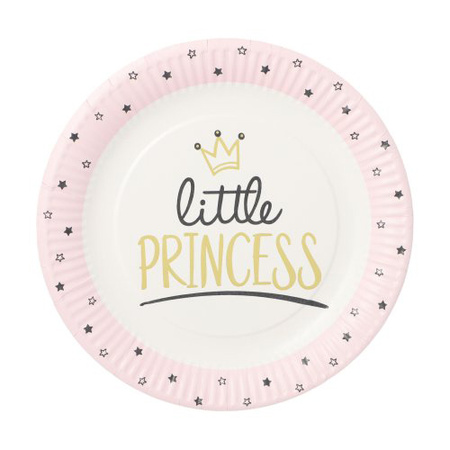 Round paper plate "Little Princess" 23 cm 10 pcs.