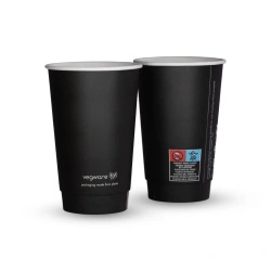 Black Double Wall Paper Cup 450 ml, Ø90 mm 25 pcs