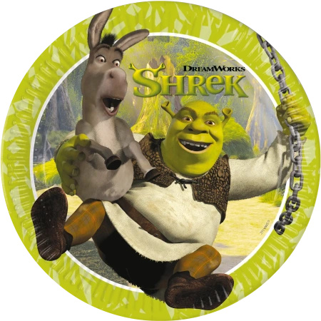 Paper plates "Shrek", 23 cm, 8 pcs