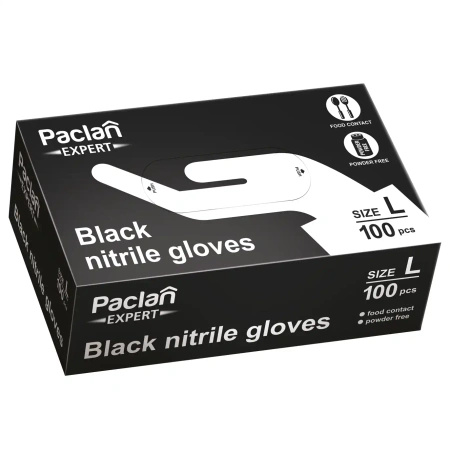 Black nitrile gloves Expert "L" 100 pcs.