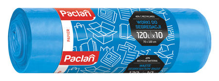 Worki do segregacji papieru niebieskie Paclan 120L, 10 szt.