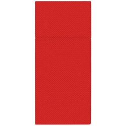 Softpoint napkin pockets for cutlery, embossed, red, 38 x 32 cm, 50 pcs