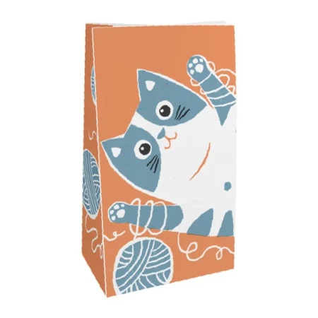 Paper bag "Cat", 14 x 8 x 24 cm, 50 pcs