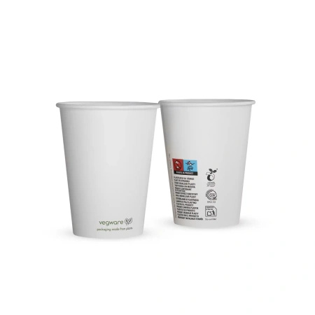 Kubek papierowy biały Vegware 350 ml śr. 90 mm 50 szt.