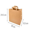 Torba papierowa z uchwytem 18 x 8,5 x 24,5 cm 200 szt.