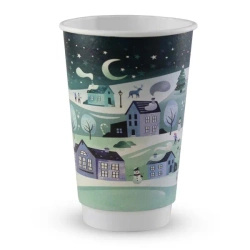 Christmas paper cup 450 ml, 90 mm dia 20 pcs.