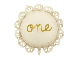 Foil Balloon "One" with Ruffle, 51.5 cm, 1 pc