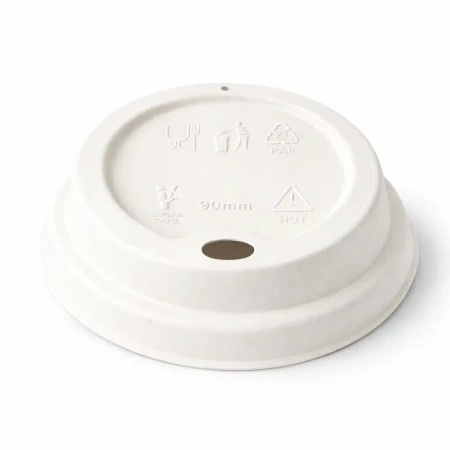 Lid made of sugar cane for cup diameter 90 mm 50 pcs.