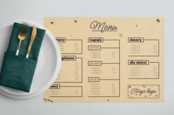 Table placemats for plates with your imprint, A3 - 42 cm x 29,7 cm, 1000 pcs.