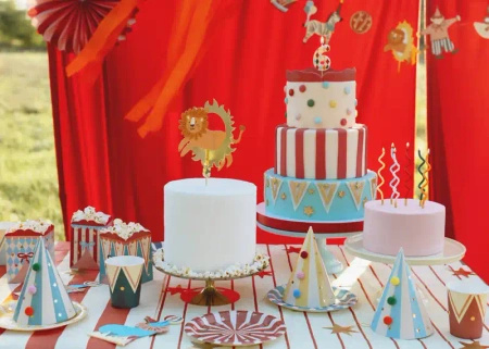 Paper Snack Boxes "Circus", 8 × 11.5 × 8 cm, 6 pcs