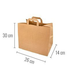 Paper bag with handle 26 x 14 x 30 cm 250 pcs.