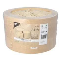 Bamboo steamer “ASIA”, height 16 cm, diameter 25 cm, 3-piece, 1 pc.