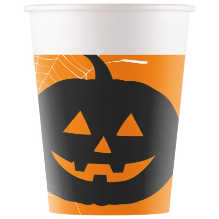 Paper cup “Halloween Pumpkin” 200 ml 8 pcs