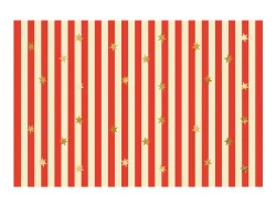 Paper Tablecloth "Stripes with Stars", 120 × 180 cm, 1 pc