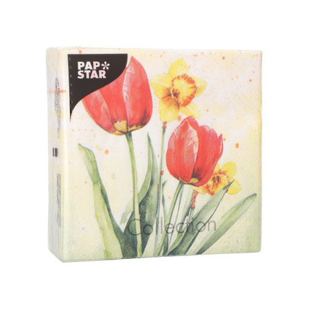 3-layer napkins "Tulips" 1/4 25 x 25 cm 50 pcs.