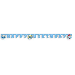 Paper Birthday Banner Smerfy, 2 m 1 pc