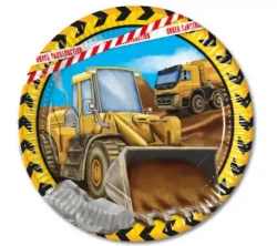 Paper plates "Construction", 23 cm, 8 pcs