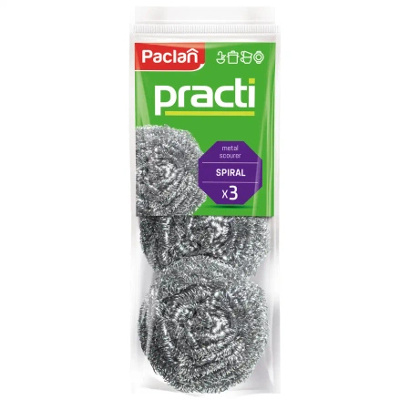Zmywaki druciane spiralne Paclan 3 szt.