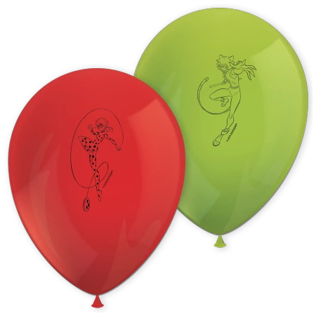 Balony lateksowe "Miraculous", 28 cm, 8 szt.