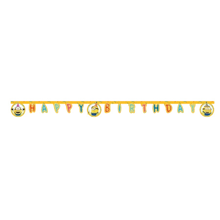 Baner urodzinowy papierowy Minionki 2 m 1 szt.