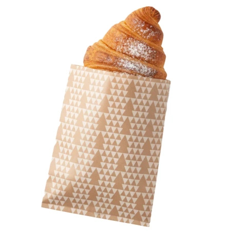 Torebka papierowa kraft świąteczna 12+5 x 18 cm, 250 szt.