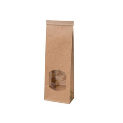 PLA window paper bag, 1350 ml, 9 x 4.7 x 26 cm 50 pcs.