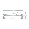 Dispersion-coated Paper lid for 90 mm cup, 50 pcs