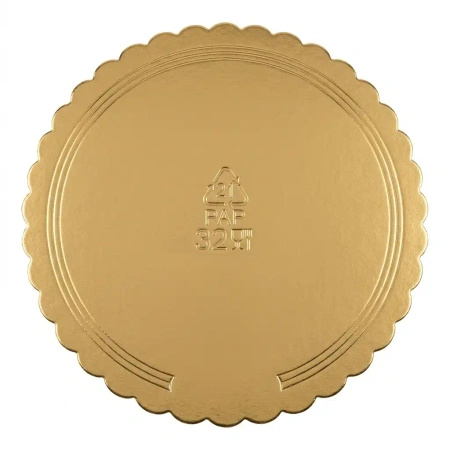 Podkłady pod tort grube dwustronna złoto-czarna 32 cm 1 szt.