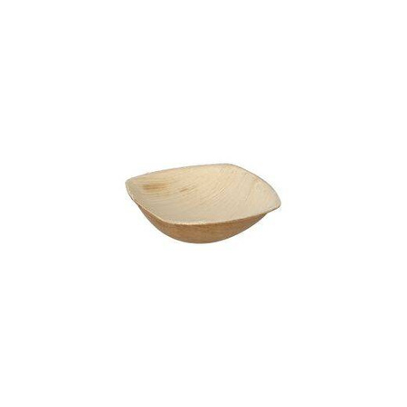 Palm leaf bowl "Quadrato" 9 x 9 x 2.5 cm, 50 ml, 25 pcs.