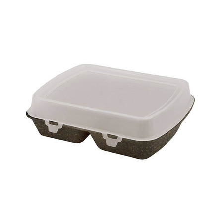 Menuboxes reusable bipartite black 24.5 x 20 x 4.5 cm 60 pcs.