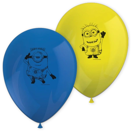 Latex balloons “Minions” 28 cm, 8 pcs