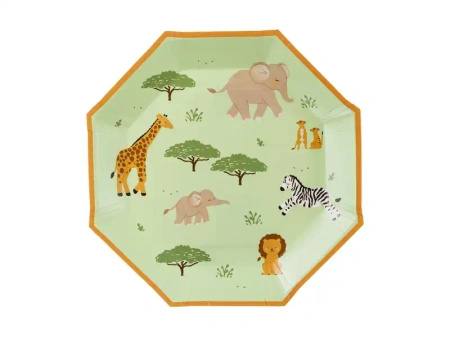 Talerze papierowe "Safari", 23 x 23 cm, 6 szt.