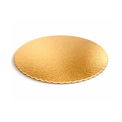 Thick gold cake boards 24 cm 1 pc.