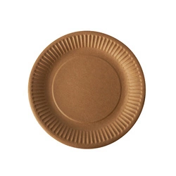 Kraft paper plate round 19 cm 100 pcs.