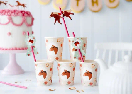 Paper Cups "Horse", 220 ml, 6 pcs