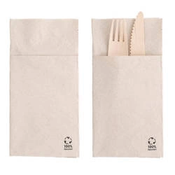 "Recycled" cutlery bags-serviettes 20 x 10 cm 50 pcs.