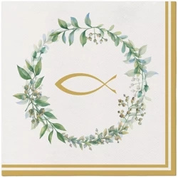 Premium Airlaid napkins, Baptism/Communion, 1/4, 40 x 40 cm 50 pcs.