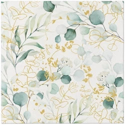 Serwetki Premium Airlaid, "Golden Eucalyptus", 1/4, 40 x 40 cm 12 szt.