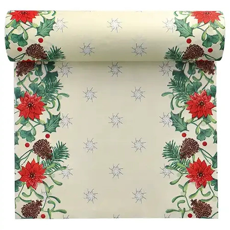 PREMIUM paper runner in roll, "Winterly", 40 cm x 24 m 1 pcs .