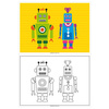 Paper placemats - coloring book "Robot" 31 x 43 cm 250 pcs.